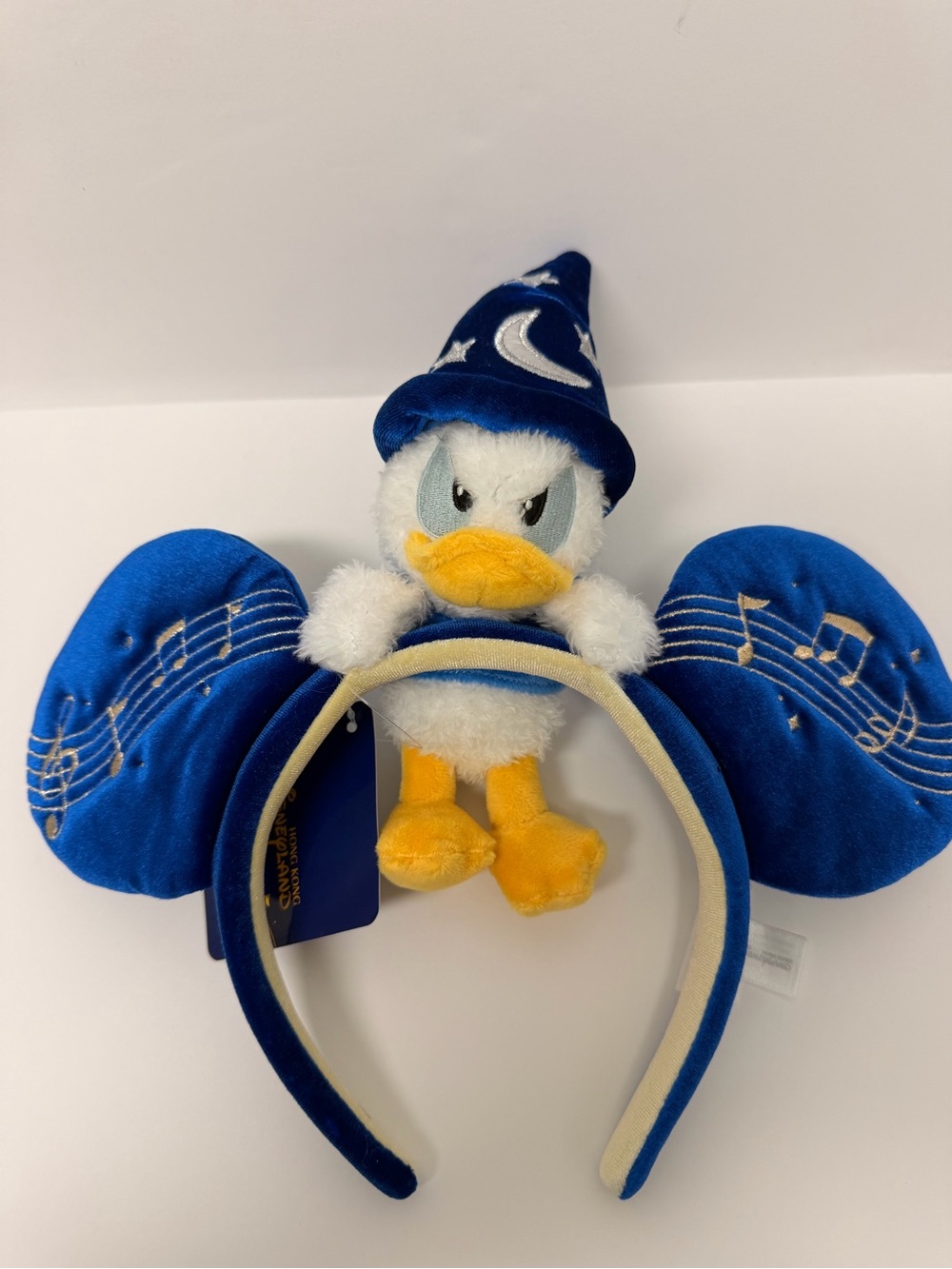 New Genuine Disney Parks Hong Kong Minnie Ears Magic Donald Duck Plush Headband - Picture 3 of 11